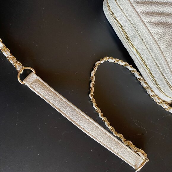 Saint Laurent Mini Lou Camera Grain De Poudre Matelasse Ivory Shoulder Bag - Picture 13 of 16